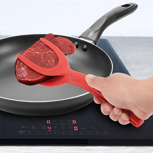 2 in 1 Tongs Grip and Flip Spatula